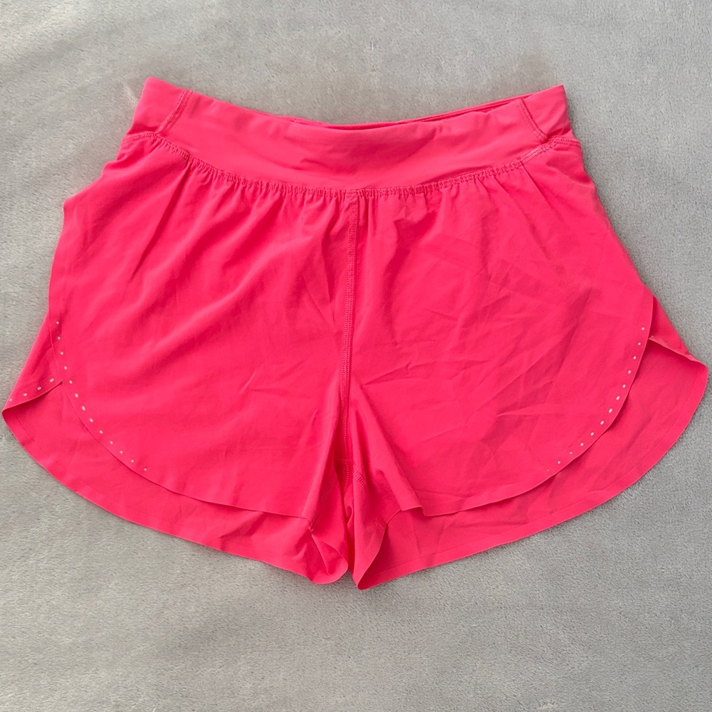 Lululemon fast and free high rise classic fit split short - hot pink